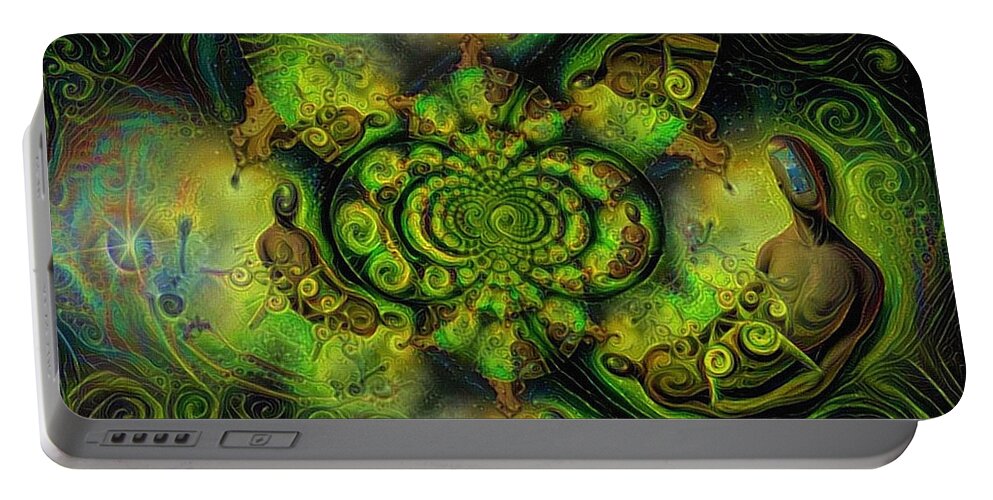 Oil Portable Battery Charger featuring the digital art Open Mind by Bruce Rolff