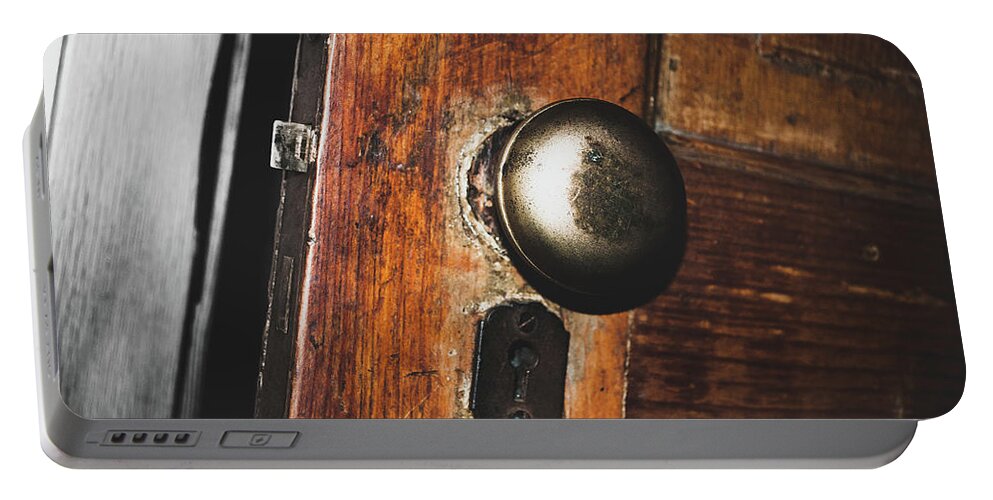 Door Portable Battery Charger featuring the photograph Open to the past by Troy Stapek