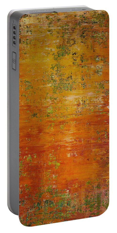 Derekkaplanart Portable Battery Charger featuring the painting Opt.10.16 Healing by Derek Kaplan