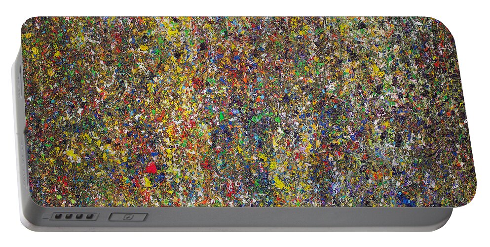 Derek Kaplan Art Portable Battery Charger featuring the painting Opt.34.15 ONLY A DREAM by Derek Kaplan