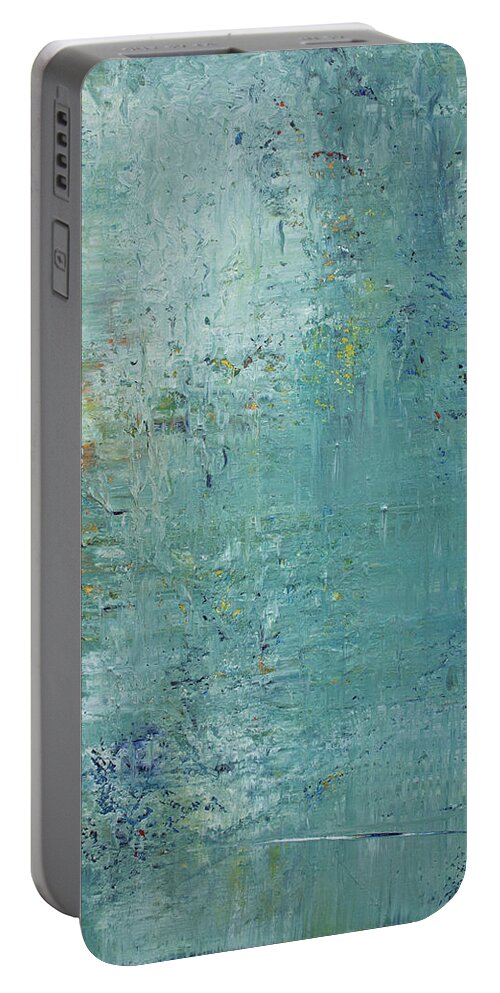 Derek Kaplan Art Portable Battery Charger featuring the painting Opt.36.16 Soul Deep by Derek Kaplan