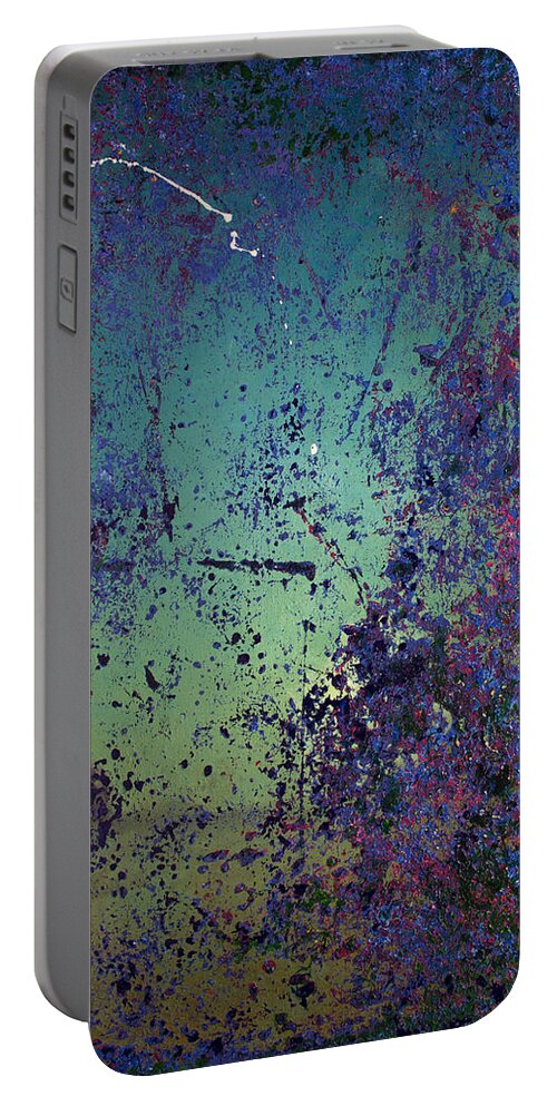 Derek Kaplan Art Portable Battery Charger featuring the painting Opt.44.14 Wine Cave by Derek Kaplan