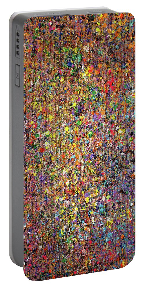Derek Kaplan Art Portable Battery Charger featuring the painting Opt.62.16 Pretty Things by Derek Kaplan