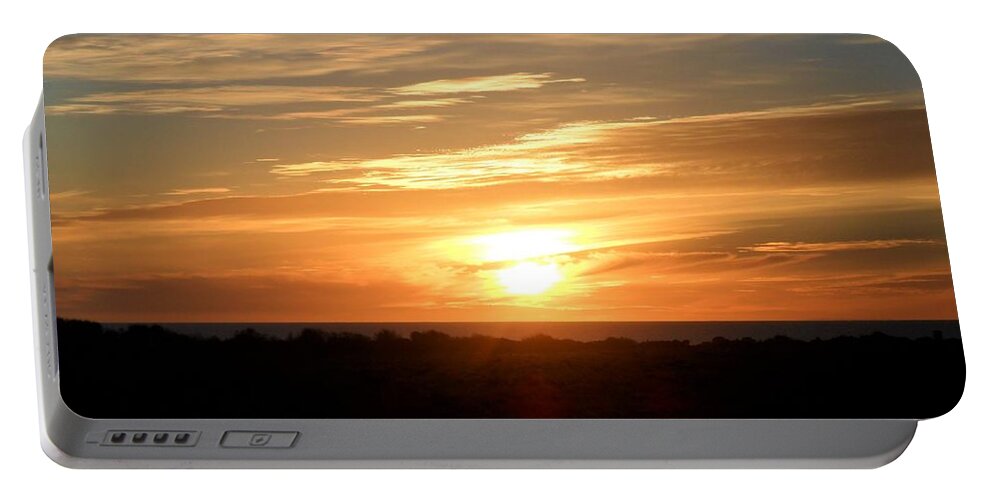 Orange Portable Battery Charger featuring the photograph Orange Sunset by Maria Aduke Alabi