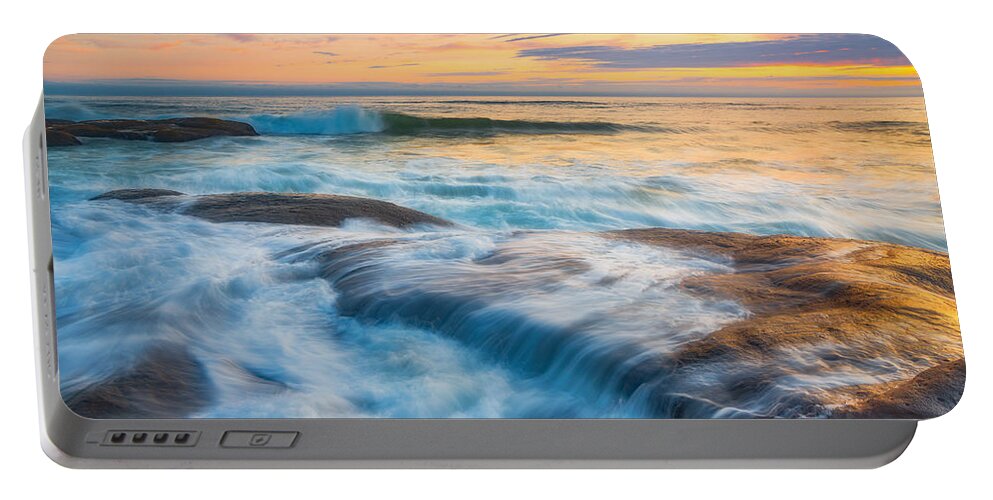 Waves Portable Battery Charger featuring the photograph Oregon's Gold Coast by Darren White