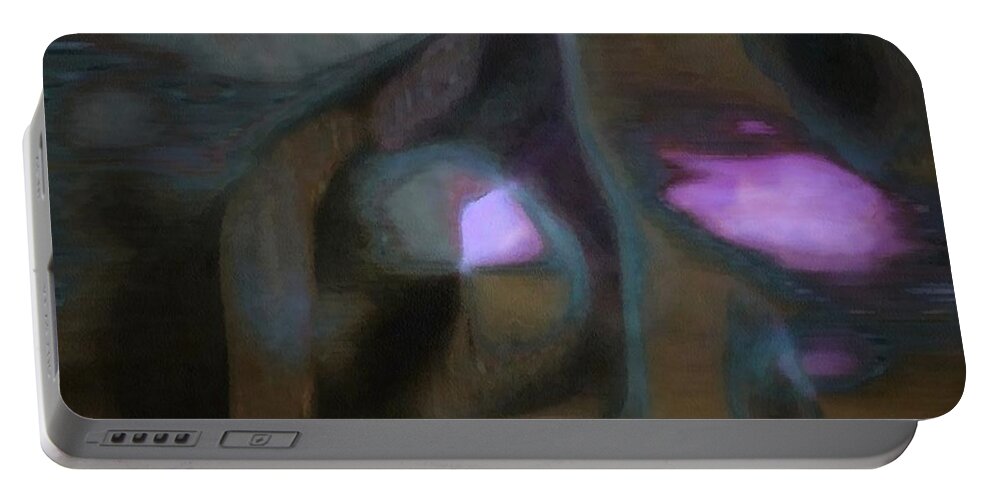 Abstract Portable Battery Charger featuring the digital art Organic abstract by Gun Legler