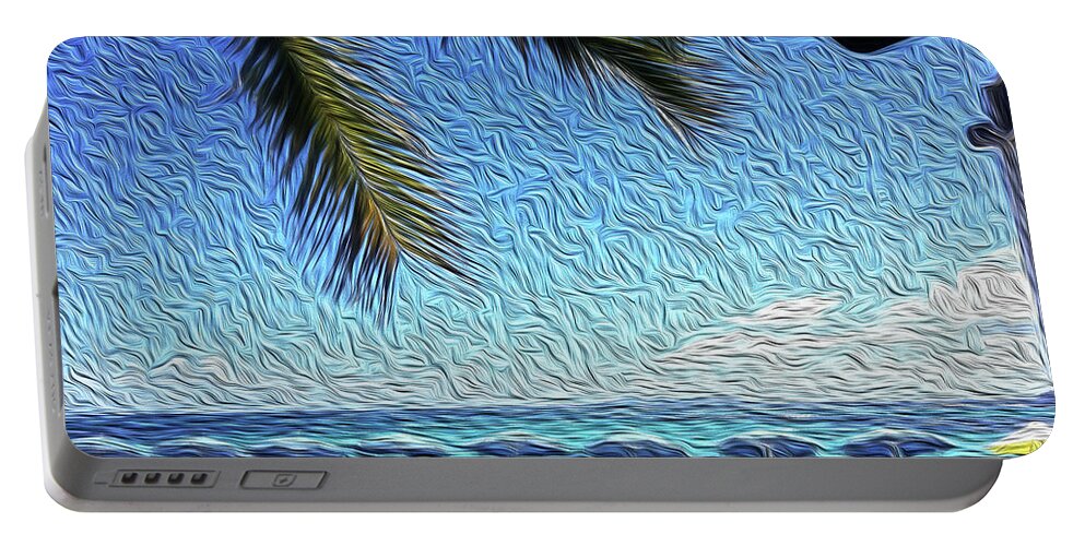 Orient Beach Portable Battery Charger featuring the digital art Orient Parade by Francelle Theriot