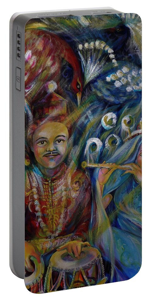 Anna Duyunova Fine Art Portable Battery Charger featuring the painting Oriental Fairy Tale.Part Two by Anna Duyunova