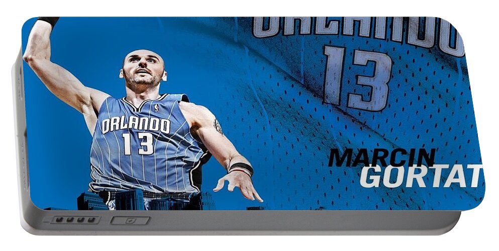 Orlando Magic Portable Battery Charger featuring the digital art Orlando Magic by Super Lovely