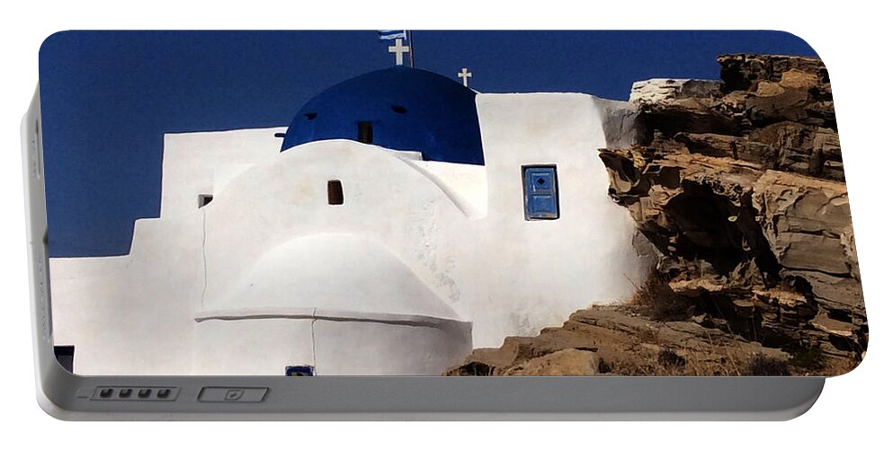 Paros Portable Battery Charger featuring the photograph Orthodox Church Paros Island by Colette V Hera Guggenheim