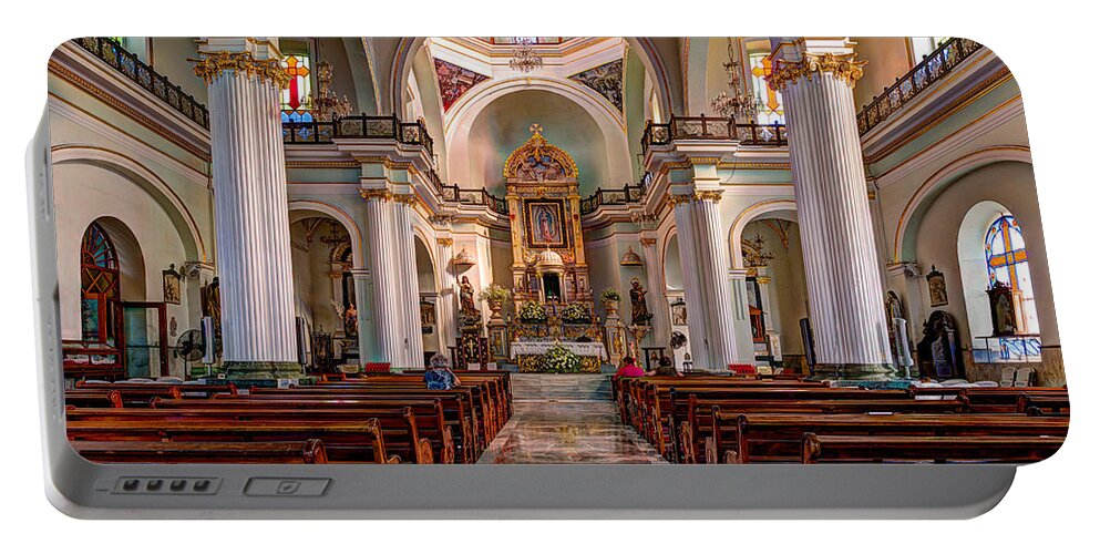 Arcos Portable Battery Charger featuring the photograph Our Lady of Guadalupe Interior by Paul LeSage
