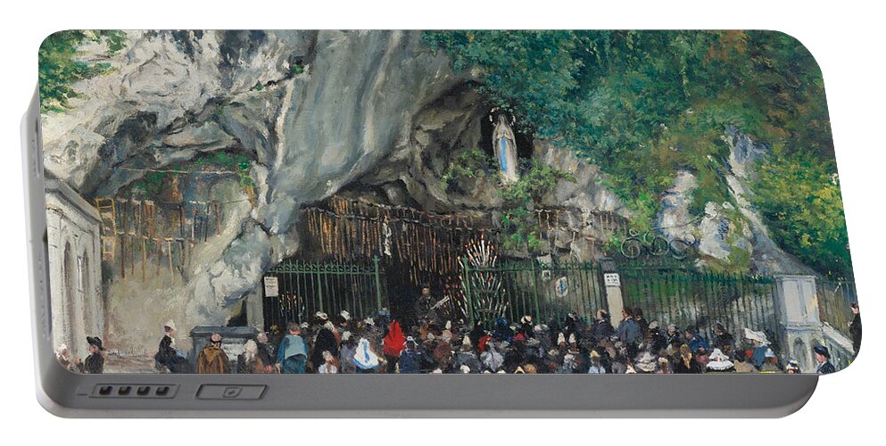 Francisco Oller Portable Battery Charger featuring the painting Our Lady of Lourdes by Francisco Oller