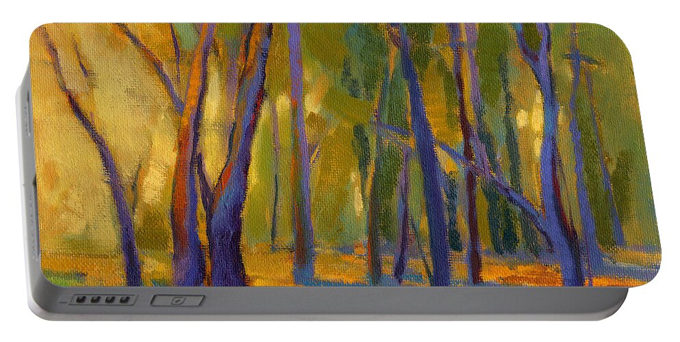 Forest Portable Battery Charger featuring the painting Our Secret Place 6 by Konnie Kim
