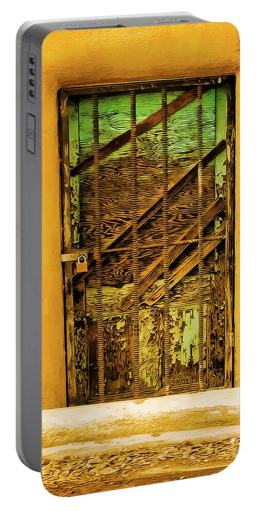 Door Portable Battery Charger featuring the photograph Out Back by Terry Fiala