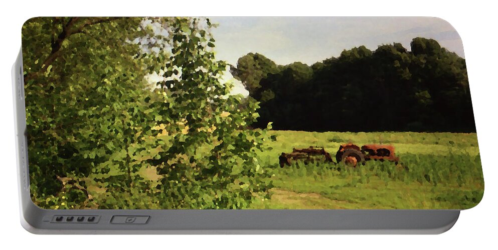 Farming Portable Battery Charger featuring the photograph Out in the Fields by Geoff Jewett