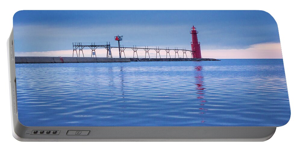 Lighthouse Portable Battery Charger featuring the photograph Out of the Blue by Bill Pevlor