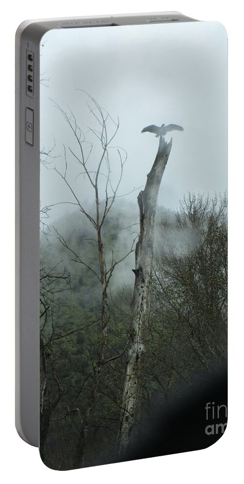 Vulture Portable Battery Charger featuring the photograph Out of the mist two by Marie Neder