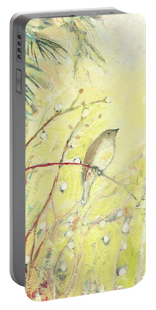Bird Portable Battery Charger featuring the painting Out on a Limb by Jennifer Lommers