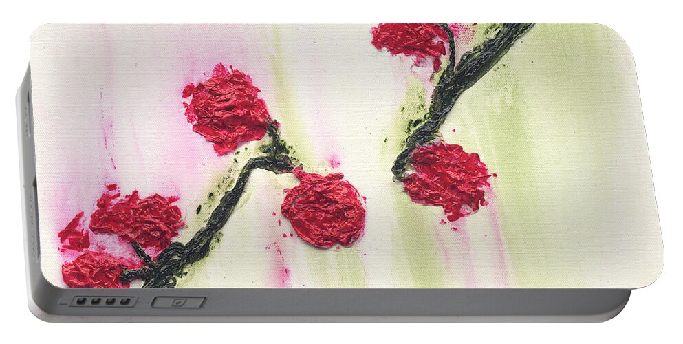 Roses Portable Battery Charger featuring the painting S R R Seeks Same by Kathryn Riley Parker