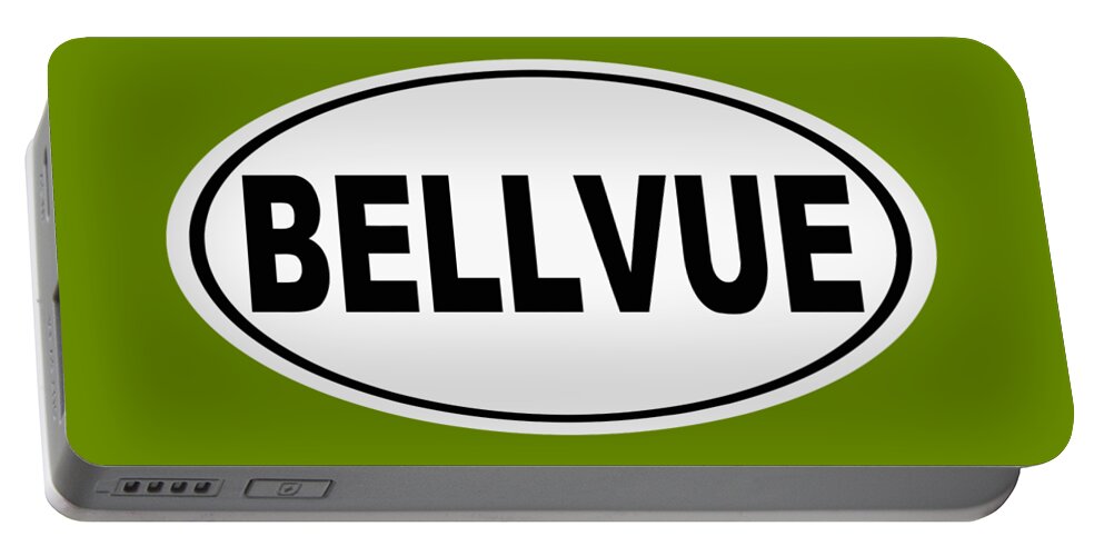 Bellvue Portable Battery Charger featuring the photograph Oval Bellvue Colorado Home Pride by Keith Webber Jr