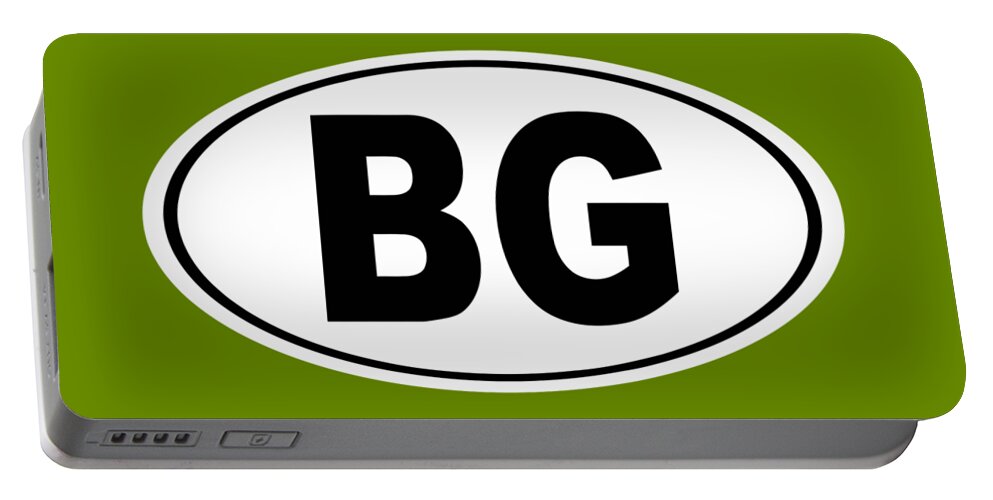 Bg Portable Battery Charger featuring the photograph Oval BG Bowling Green Kentucky Home Pride by Keith Webber Jr