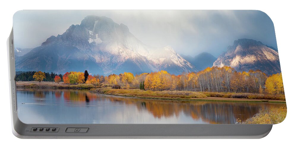 Schwabachers Landing Portable Battery Charger featuring the photograph Oxbow Bend Turnout, Grand Teton National Park by Greg Kopriva