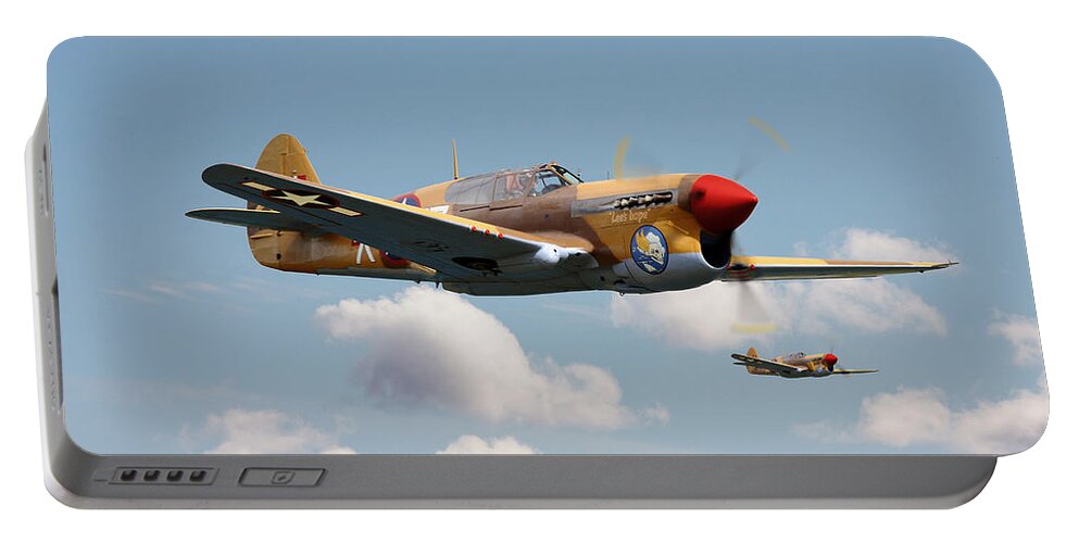 Aircraft Portable Battery Charger featuring the photograph P40 Warhawk by Pat Speirs
