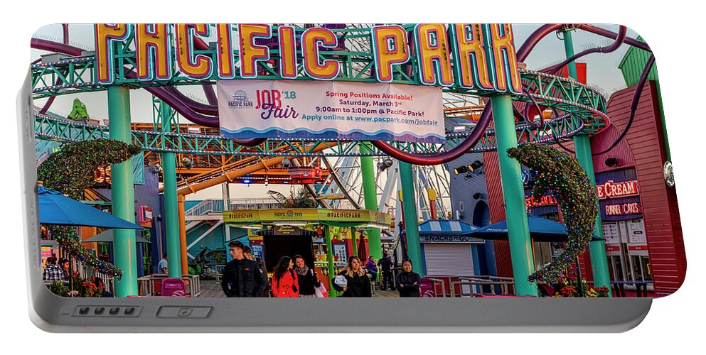 Pacific Park Santa Monica Portable Battery Charger featuring the photograph Pacific Park - On The Pier 2 by Gene Parks