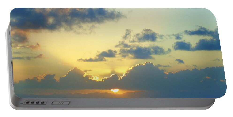 Ocean Portable Battery Charger featuring the photograph Pacific Sunrise, Japan by Susan Lafleur