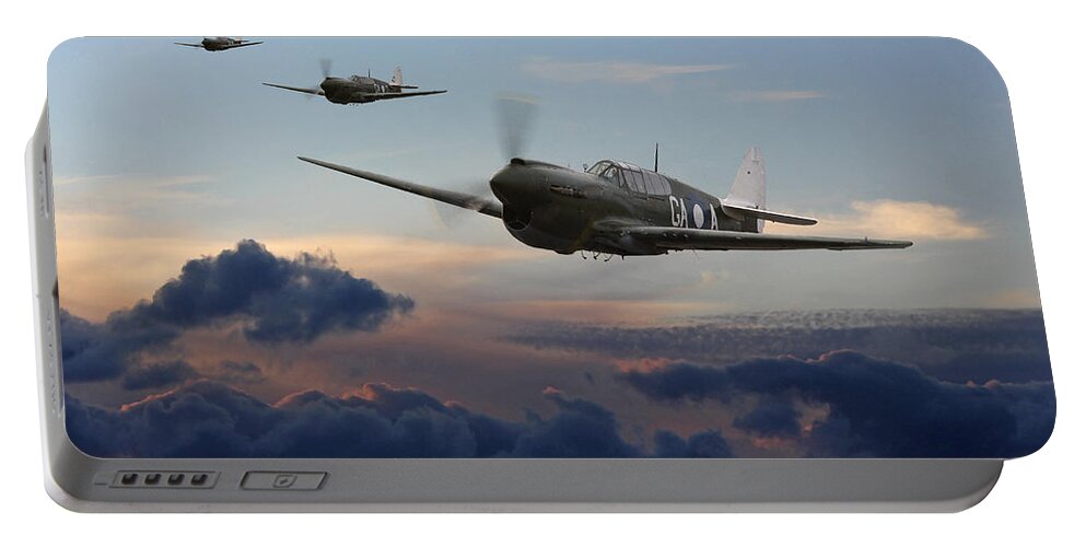 Raaf Portable Battery Charger featuring the digital art Pacific Warhorse - RAAF Version by Mark Donoghue