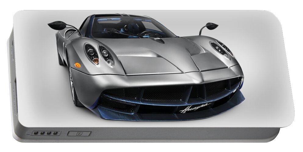 Pagani Portable Battery Charger featuring the photograph Pagani Huayra exotic sports car by Maxim Images Exquisite Prints