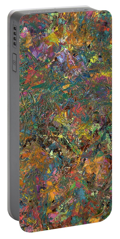 Abstract Portable Battery Charger featuring the painting Paint number 29 by James W Johnson