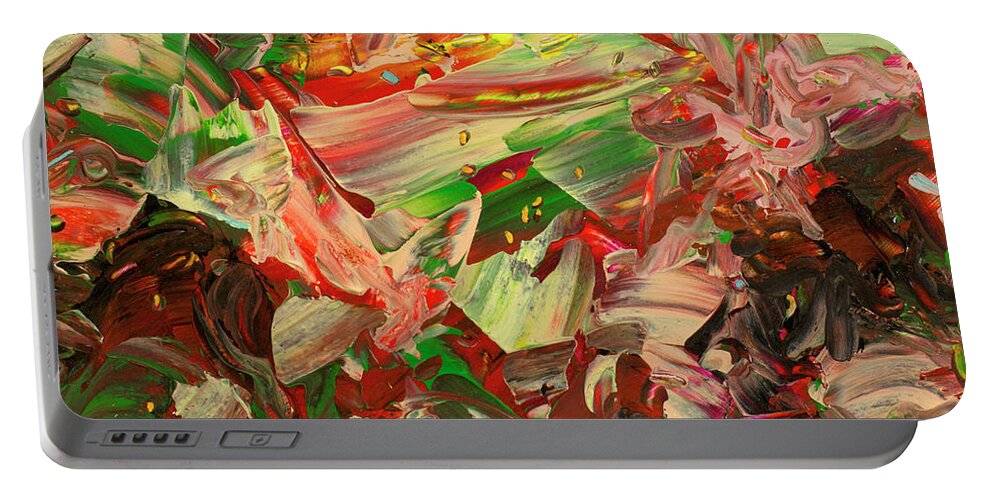 Abstract Portable Battery Charger featuring the painting Paint number 48 by James W Johnson