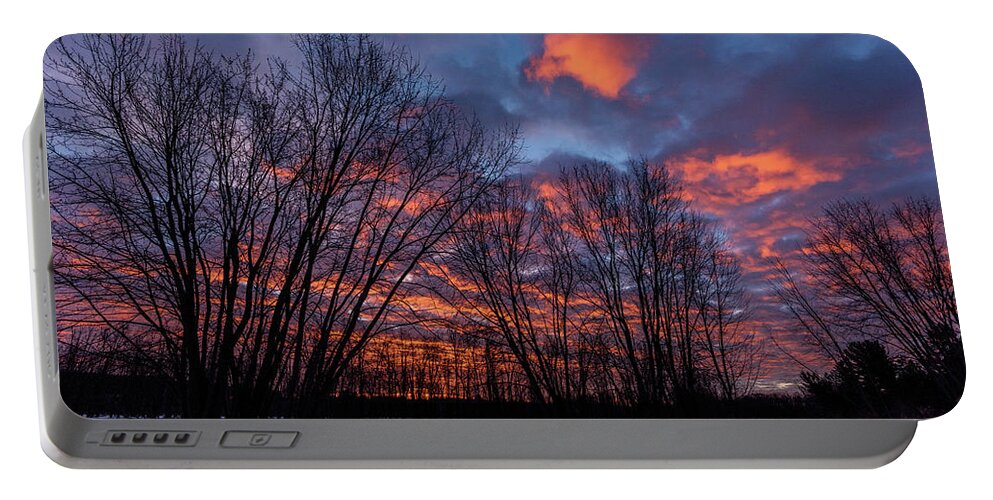 Sunrise Portable Battery Charger featuring the photograph Painted Ceiling by Jody Partin
