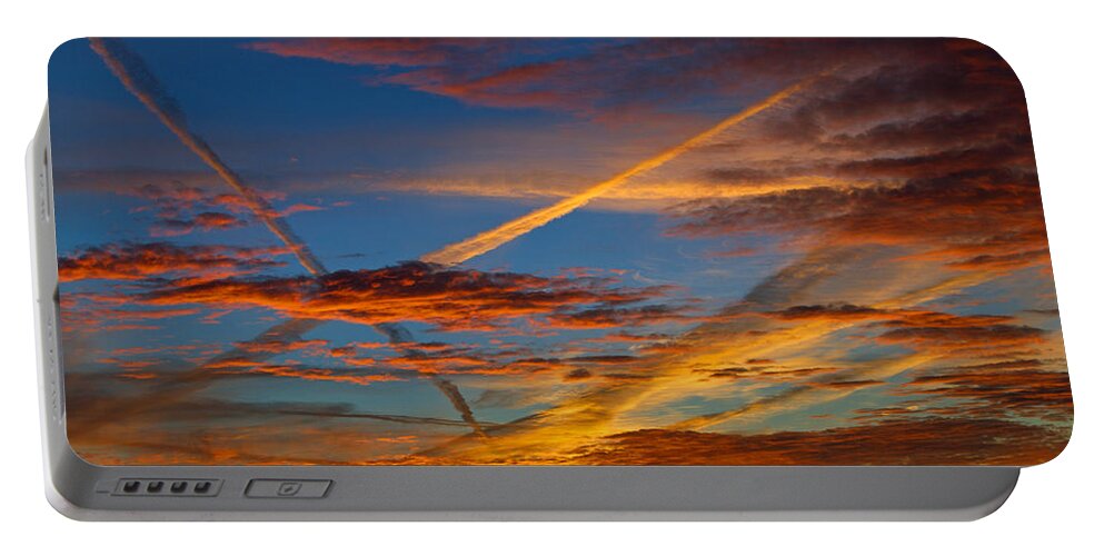  Sunset Portable Battery Charger featuring the photograph Painted Skies by Alana Thrower