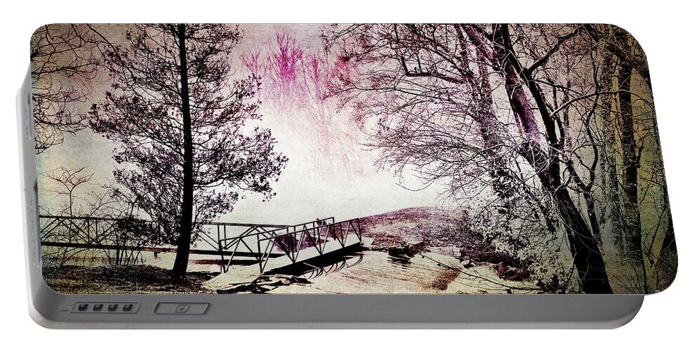Painted Portable Battery Charger featuring the photograph Painted Trees by Judy Wolinsky