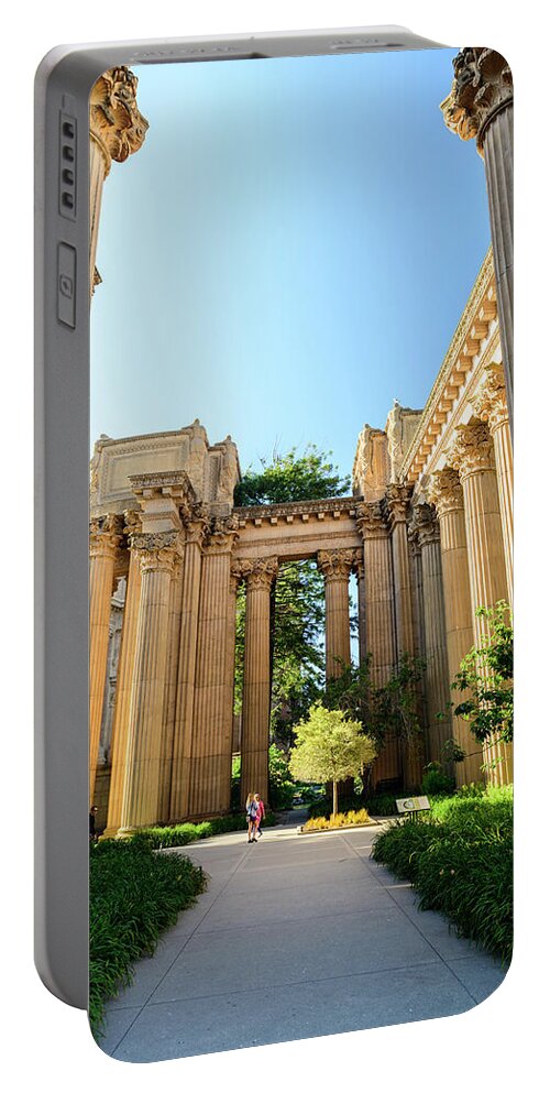 Bay Area Portable Battery Charger featuring the photograph Palace of Fine Arts Entrance by Jason Chu