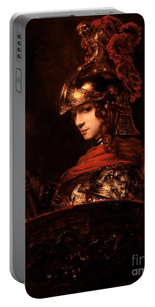 Pallas Portable Battery Charger featuring the painting Pallas Athena by Rembrandt