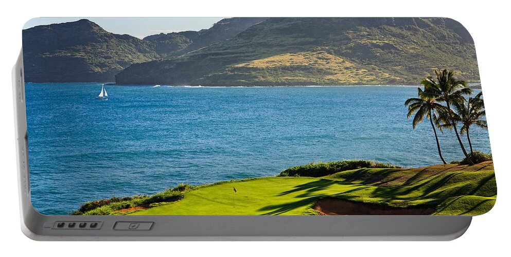 Photography Portable Battery Charger featuring the photograph Palm Trees In A Golf Course, Kauai by Panoramic Images