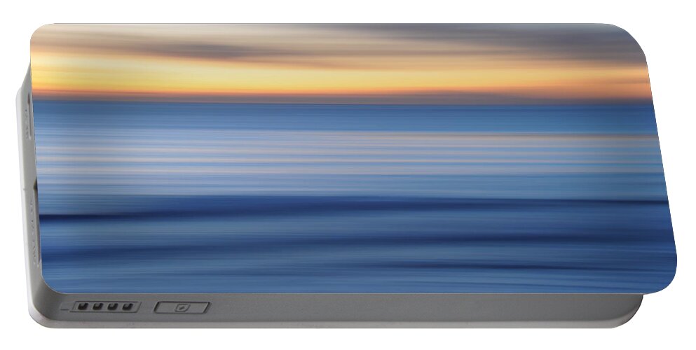 Panning Beach Sunset Motion Tripod Swamis Encinitas Ocean Colors Landscape Portable Battery Charger featuring the photograph Panning by Kelly Wade
