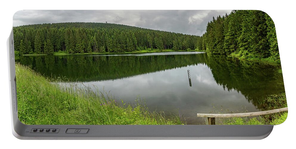 Liebesbankweg Portable Battery Charger featuring the photograph Panorama Liebesbankweg, Harz by Andreas Levi