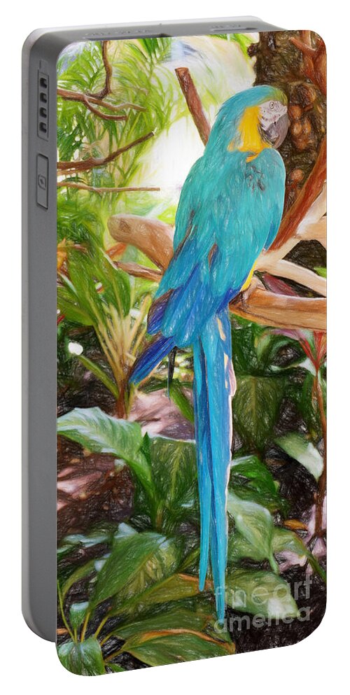Hawaii Portable Battery Charger featuring the photograph Parrots in Paradise by Sue Melvin