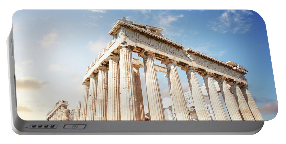 Athens Portable Battery Charger featuring the photograph Parthenon by Anastasy Yarmolovich