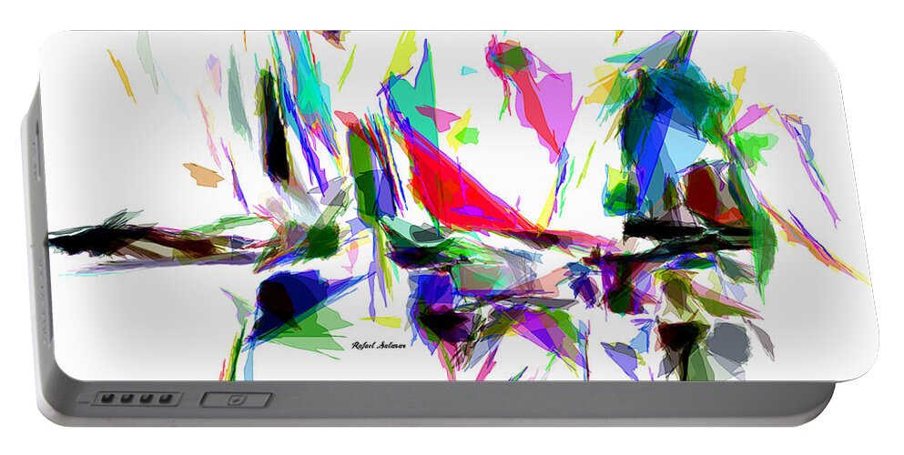 Rafael Salazar Portable Battery Charger featuring the digital art Party Time by Rafael Salazar