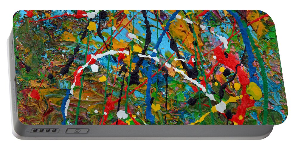 Modern Portable Battery Charger featuring the painting Passionate Moments by Donna Blackhall