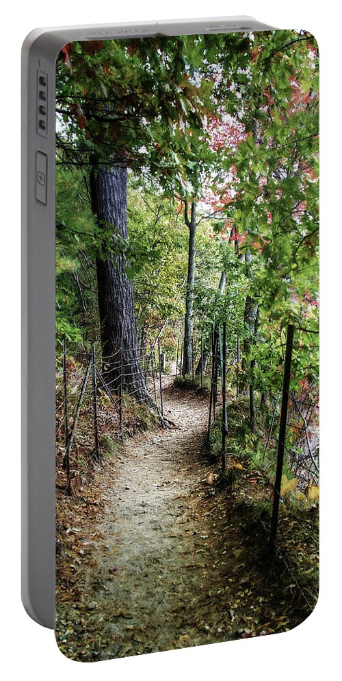 Walden Pond Portable Battery Charger featuring the photograph Path Along the Pond by Ike Krieger