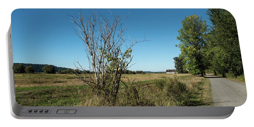 Path To Twin Barns Portable Battery Charger featuring the photograph Path to Twin Barns by Tom Cochran