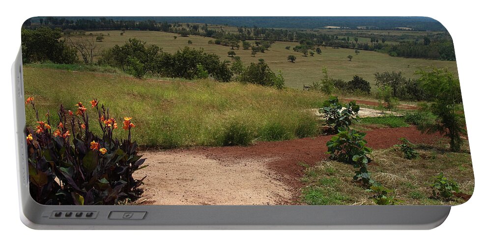 Rural Scene Portable Battery Charger featuring the photograph Pathway to the Hills by Sally Weigand