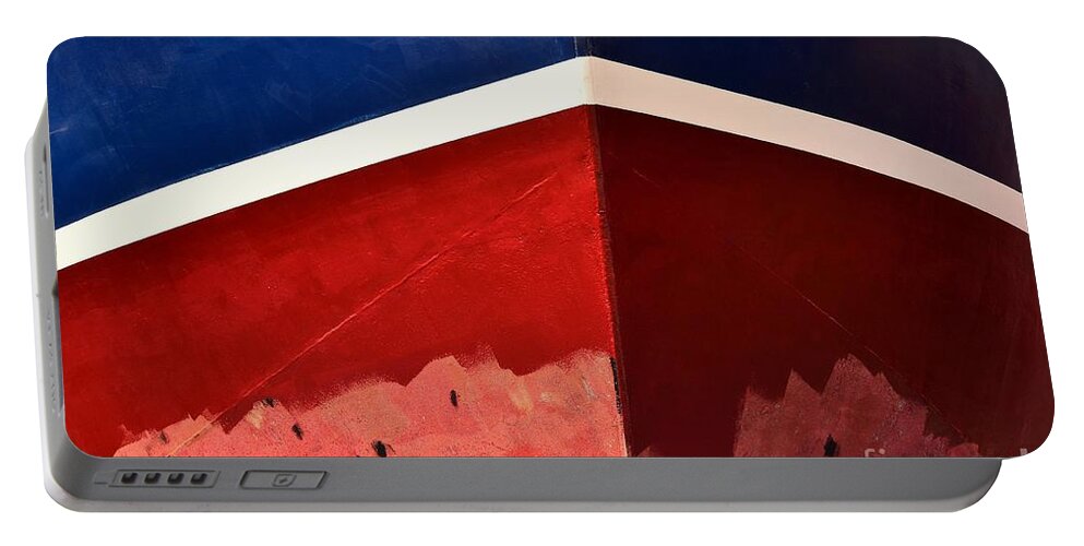 Abstract Portable Battery Charger featuring the photograph Patriot Bow by Lauren Leigh Hunter Fine Art Photography