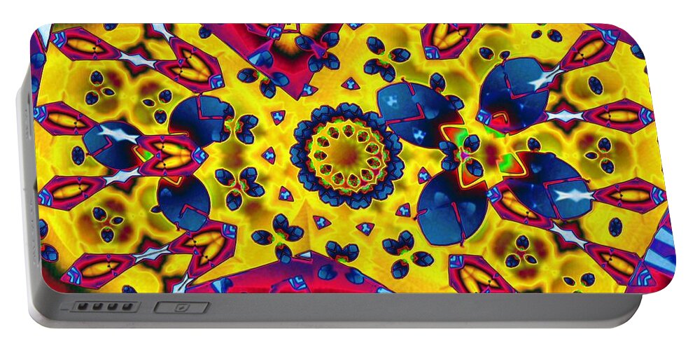 Collage Portable Battery Charger featuring the digital art Pattern 2 Intersect by Ronald Bissett